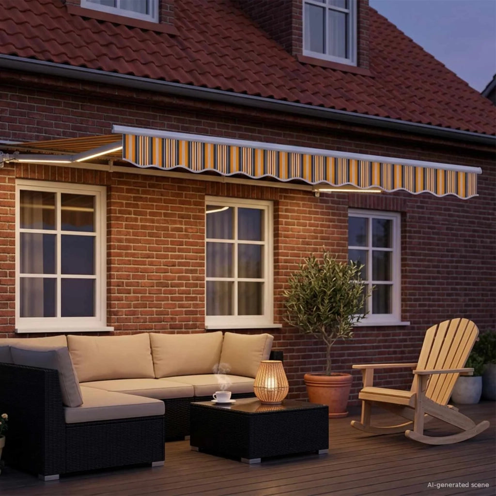 Cornice per Tenda Manuale con LED 3,5 x 2 m 3420545