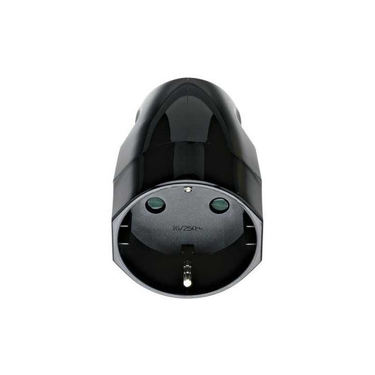 00250 Presa 2P+T 16A Tedesco Assiale Nero