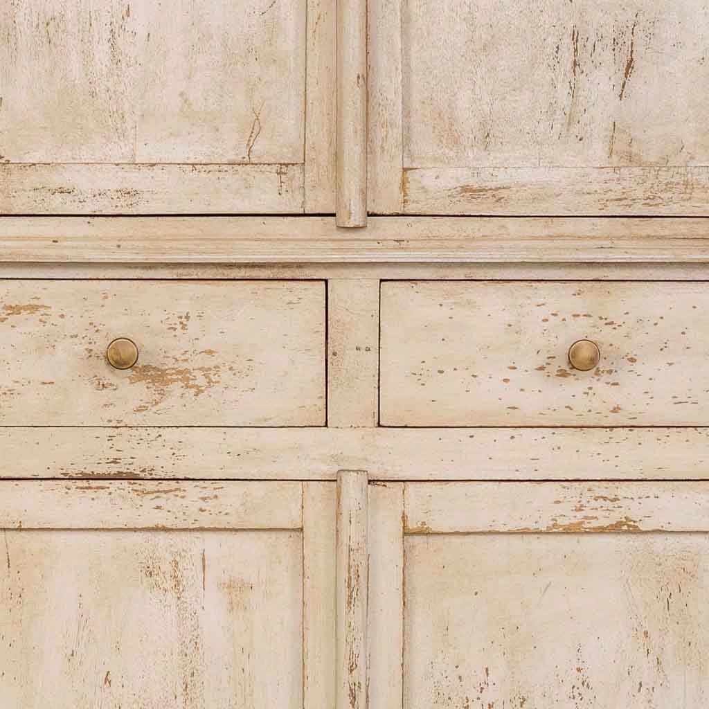 Armadio in legno beige fatto a mano 85x40x180h cm