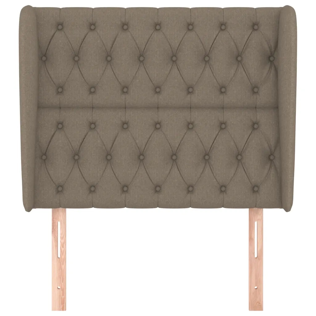 Testiera ad Orecchio Tortora 93x23x118/128 cm in Tessuto