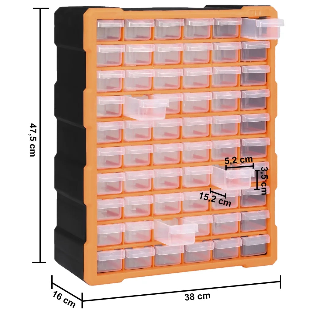 Mobile Contenitore con 60 Cassetti 38x16x47,5 cm CFW4846907