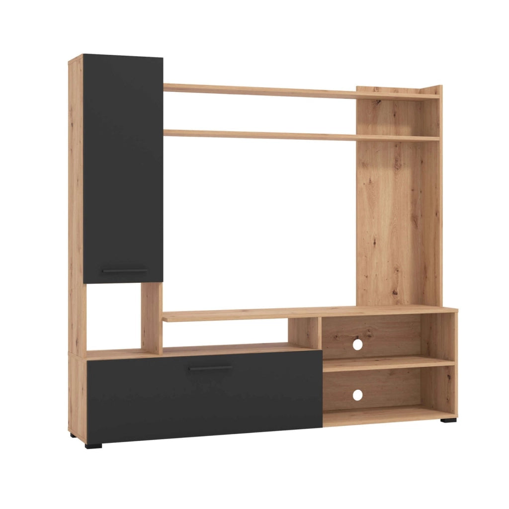 parete attrezzata soggiorno due ante moderna cm 168 5x35x157 h - LULU