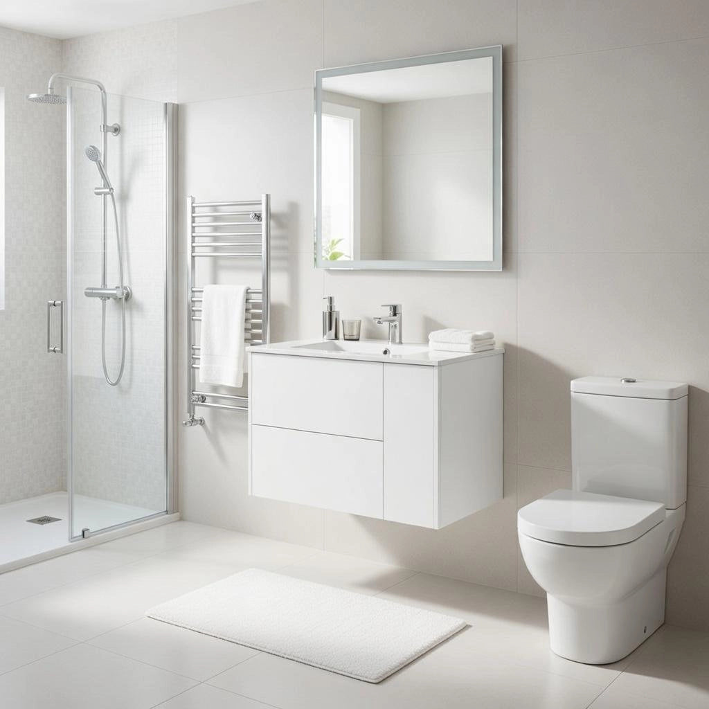 Base sospesa con cassetti cm 80 mod. TRIO - Bianco Opaco