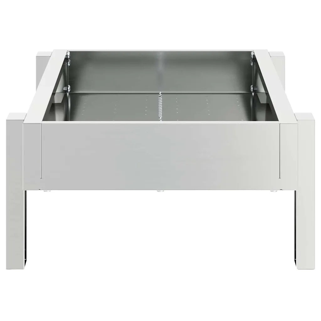Mangiatoia per polli Argento 80 x 28 x 13.5 cm Acciaio zincato CFW5925831