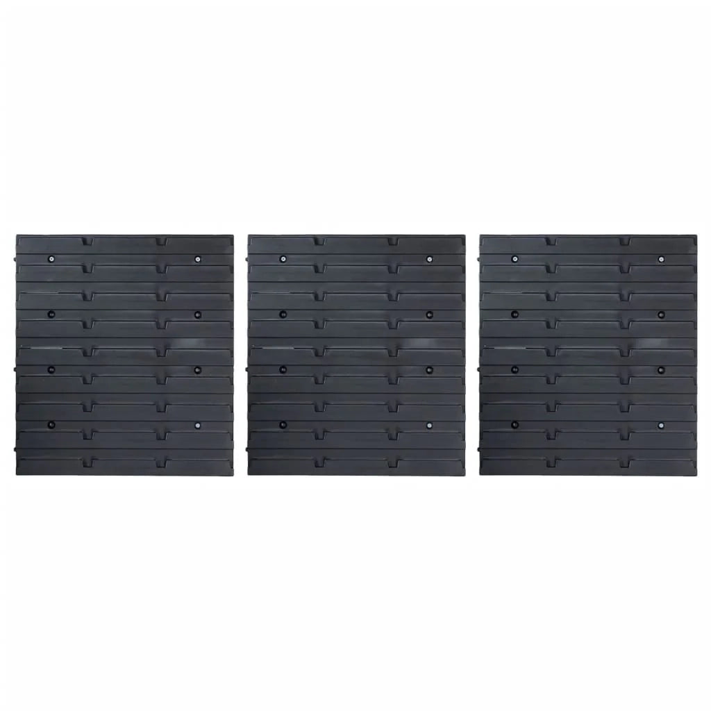 Kit contenitore portaoggetti e pannello da parete blu e nero da 48 pezzi 02_0003851