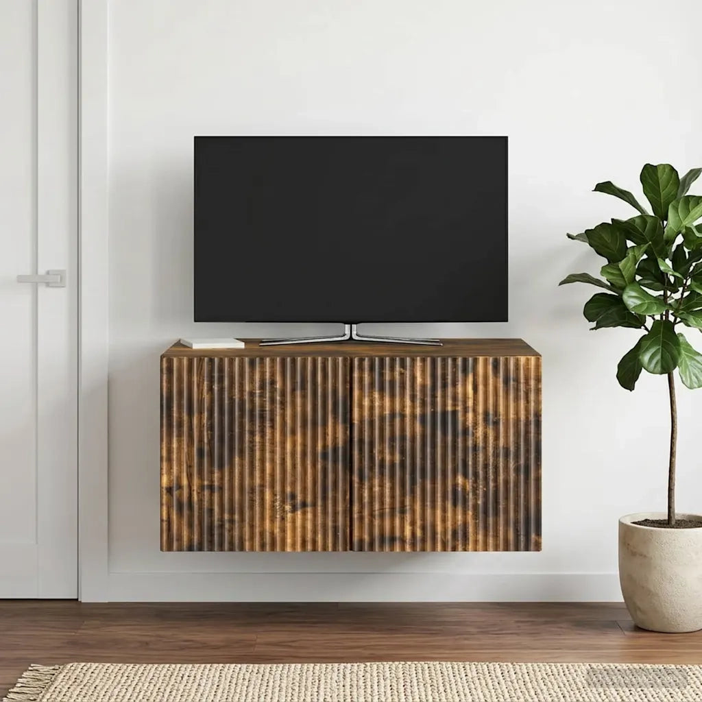 Mobile Porta TV da Muro Rovere Fumo 59,5 x 41 x 30 cm 898510