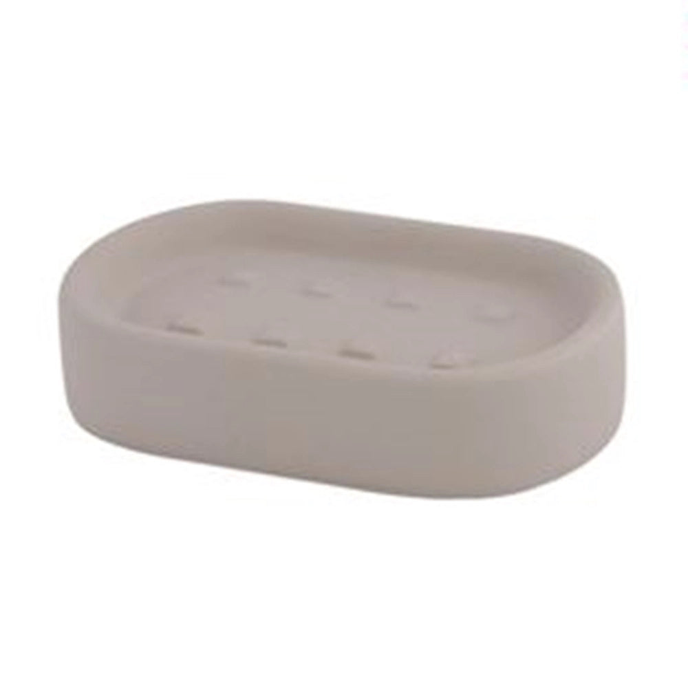 Trade Shop - Porta Sapone Piatto Supporto Saponetta Accessorio Arredo Per Bagno Tortora 87815 -