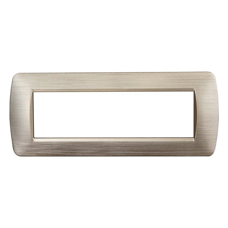 Placca Plastica Serie Space 7P Colore Oro Satinato Compatibile Con Bticino Living Light
