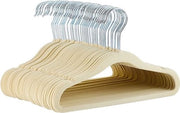 Hangers per bambini in tessuto beige - confezione da 50 pezzi