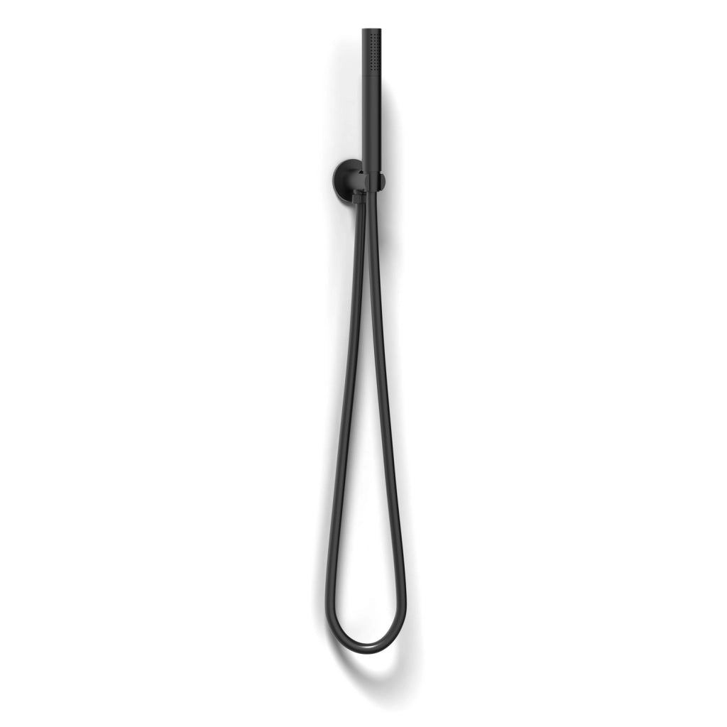 Kit Restyling Doccia Tondo 1 getto Nero Opaco in Ottone e Acciaio Inox Aisi 304 verniciati Mod. Kit Black Tondo