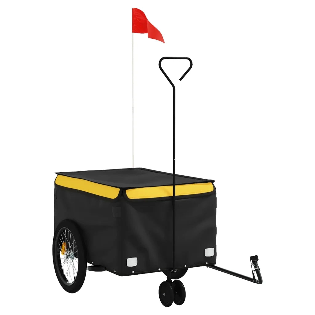 Rimorchio da Bici Nero e Giallo 30 kg in Ferro CFW8446296