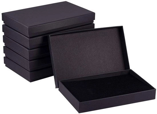 Scatole di regalo in cartone - Diverse dimensioni - Interno in velluto - Coperchio decorativo - Ideali per gioielli