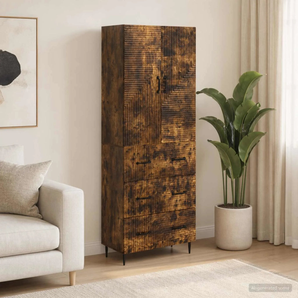 Set di armadi 2 pcs Rovere Fumo 66 x 34,5 x 90 cm 3416642