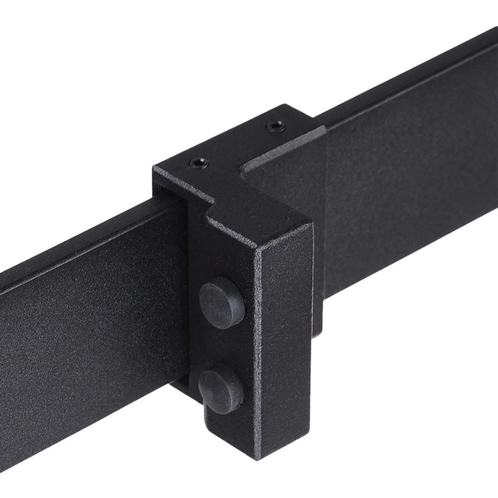 Kit per Porta Scorrevole Rustico con Binario 200 cm in Acciaio Nero