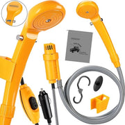 Doccia per campeggio con pompa di pressione 12 V per campeggiare - Doccia per auto - Esterno 2 m Slang Cavo di alimentazione 5 m