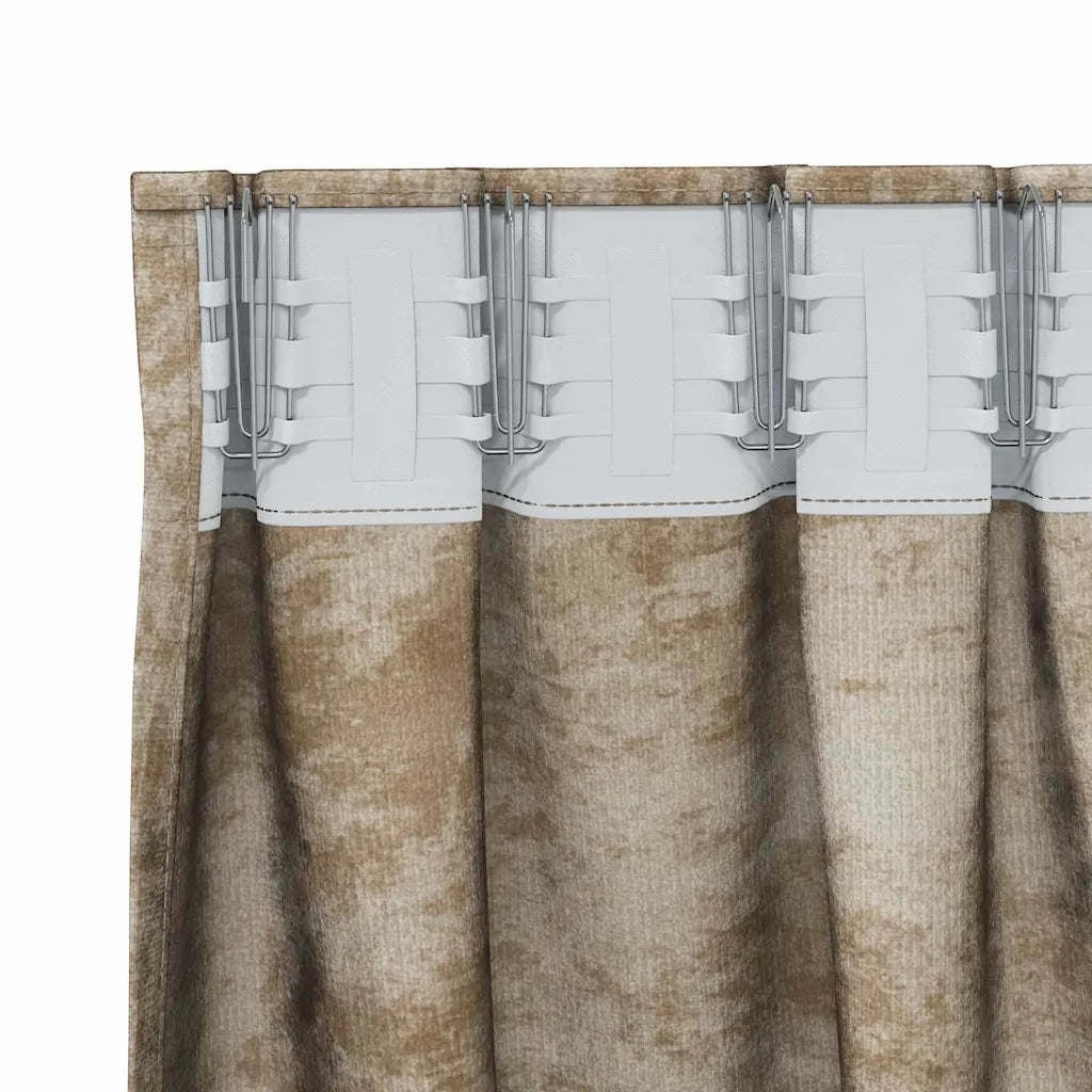 Tende in Velluto con tende 2 pcs Champagne 245 x 140 cm Velluto 4107711