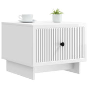 Tavolino da salotto | Tavolino da caff¨¨ | Tavolino da Soggiorno con cassetto Bianco Lucido 49 x 50 x 40 cm