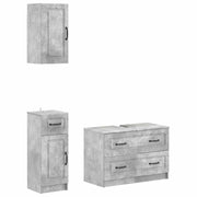 Set di armadietti da bagno in 3 pezzi UTRECHT Grigio Cemento 3417813