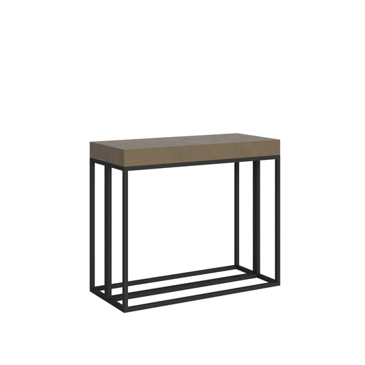 Consolle Allungabile 90-196x40x77 cm Epoca Small Tortora Telaio Antracite