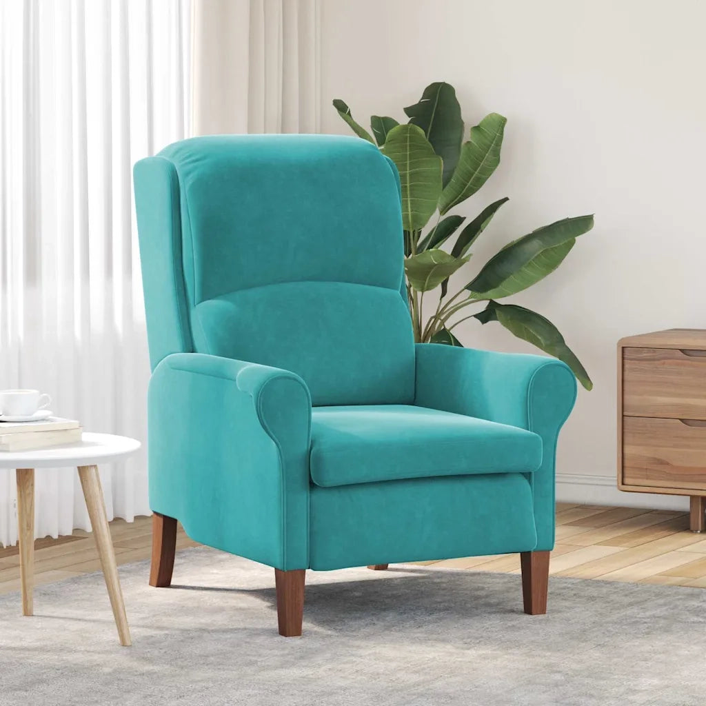 Divano Sedia-Poltrona Turchese Velluto 961661