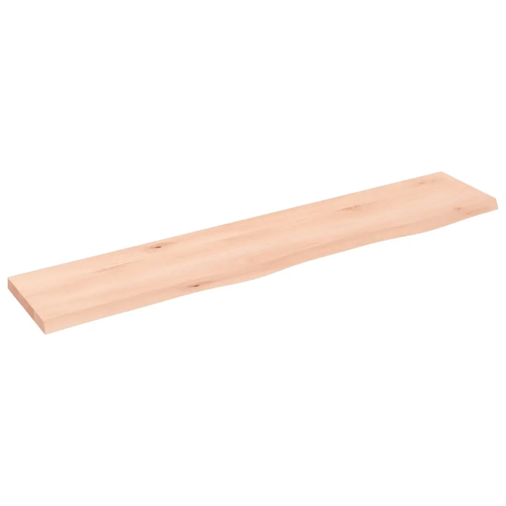Ripiano a Parete 100x20x2 cm Legno Massello Rovere Non Trattato 363557