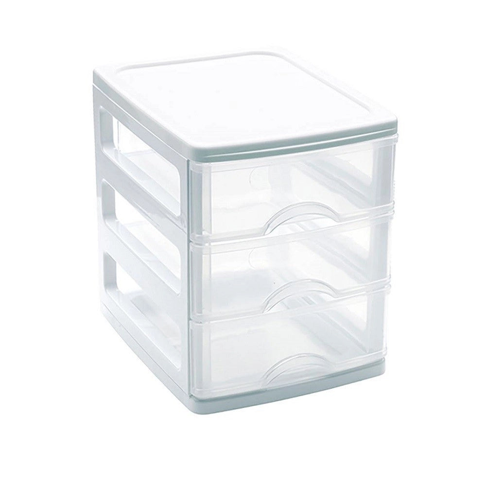 Trade Shop - Cassettiera Turia In Plastica 3 Cassetti 13.5x17x17cm In Vari Colori 11224g9 -