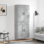 Credenza Grigio Cemento 69,5x34x180 cm in Legno Multistrato 3198077