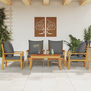 Set Salotto da Giardino 5 pz con Cuscini Legno Massello Acacia 3211805