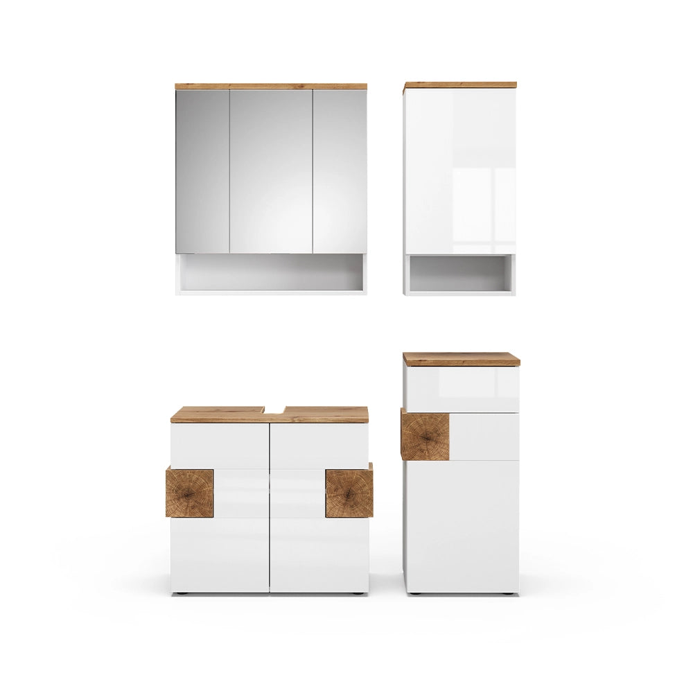 Vicco Set di mobili da bagno Bianco 4 parti