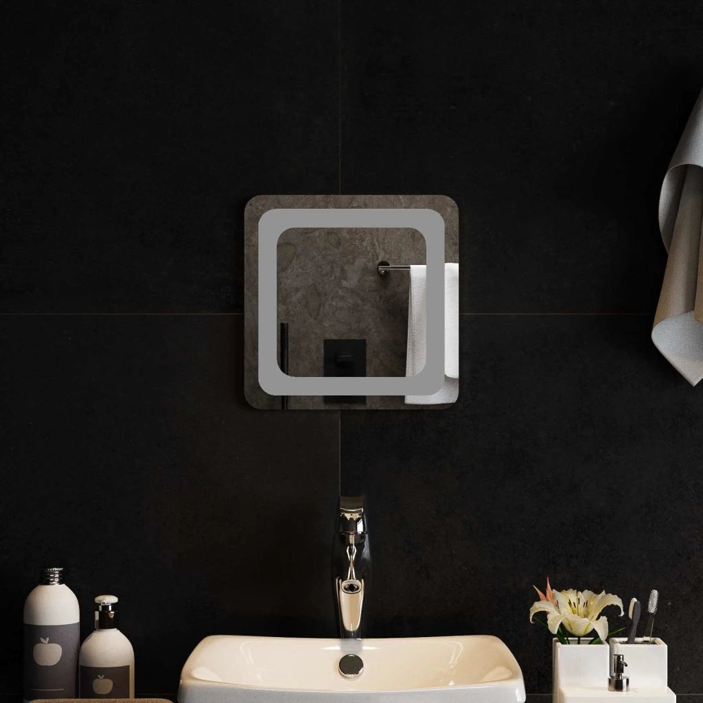 Specchio da bagno LED Trasparente 30 x 30 cm vetro temperato 42045825