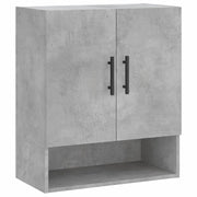 Armadietto a Muro | Mobile a Parete Grigio Cemento 60x31x70 cm Legno Multistrato