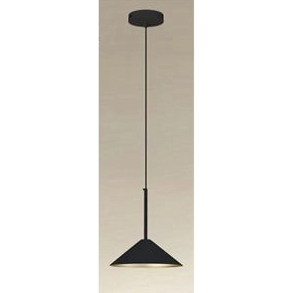Trade Shop - Lampadario A Sospensione Moderno Con Paralume Triangolare In Ferro Nero Oro E27 33863 -