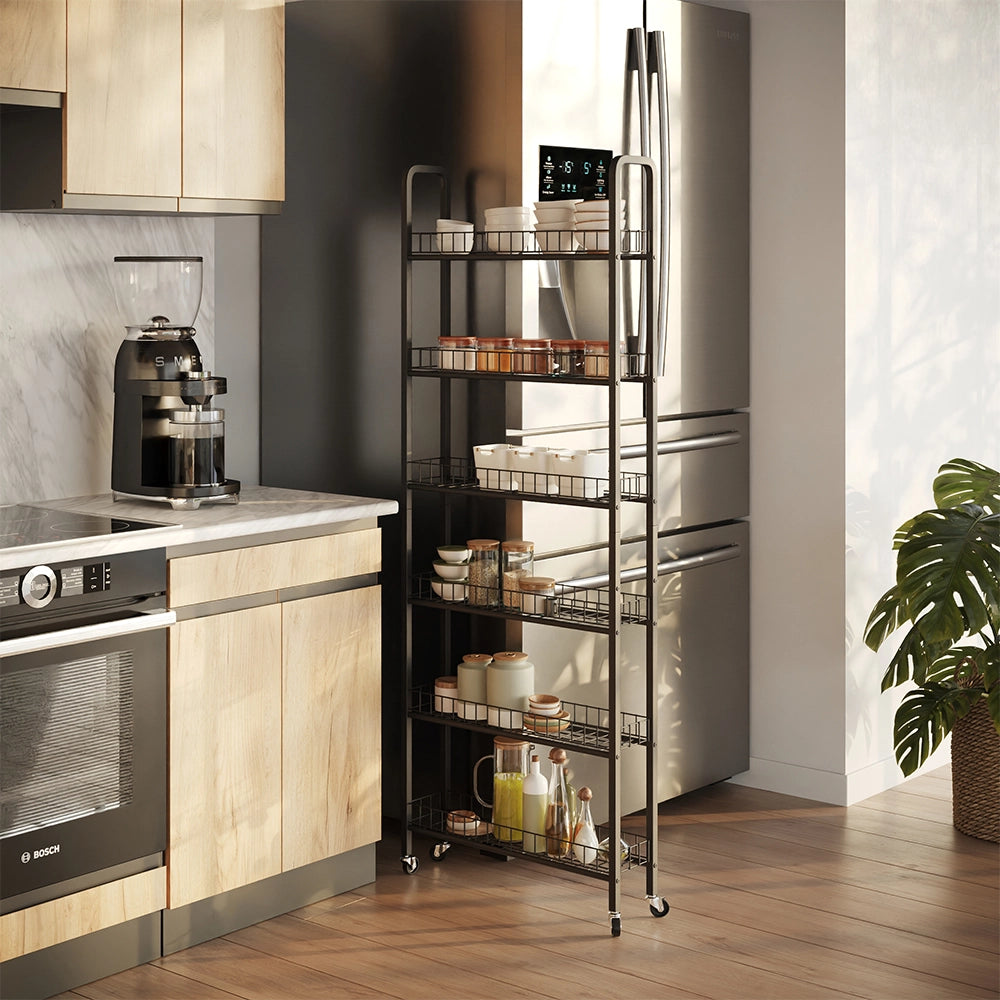 Vicco Piedistallo mobile Nero 58 x 15 cm con 6 scomparti