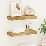 Mensole da Parete 2 pz 40x15x6 cm in Legno Massello di Teak cod mxl 64127
