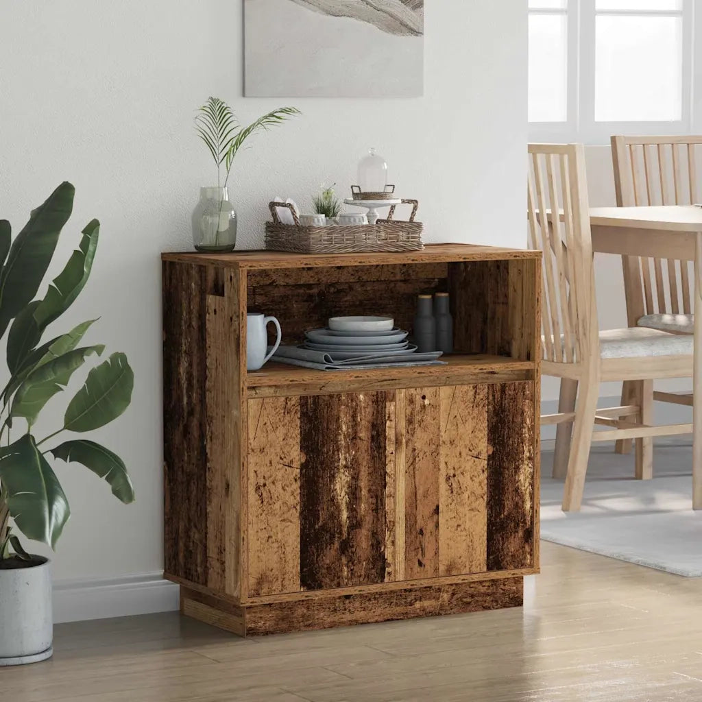Credenza | Madia LED Legno vecchio 71 x 34,5 x 75 cm Legno multistrato