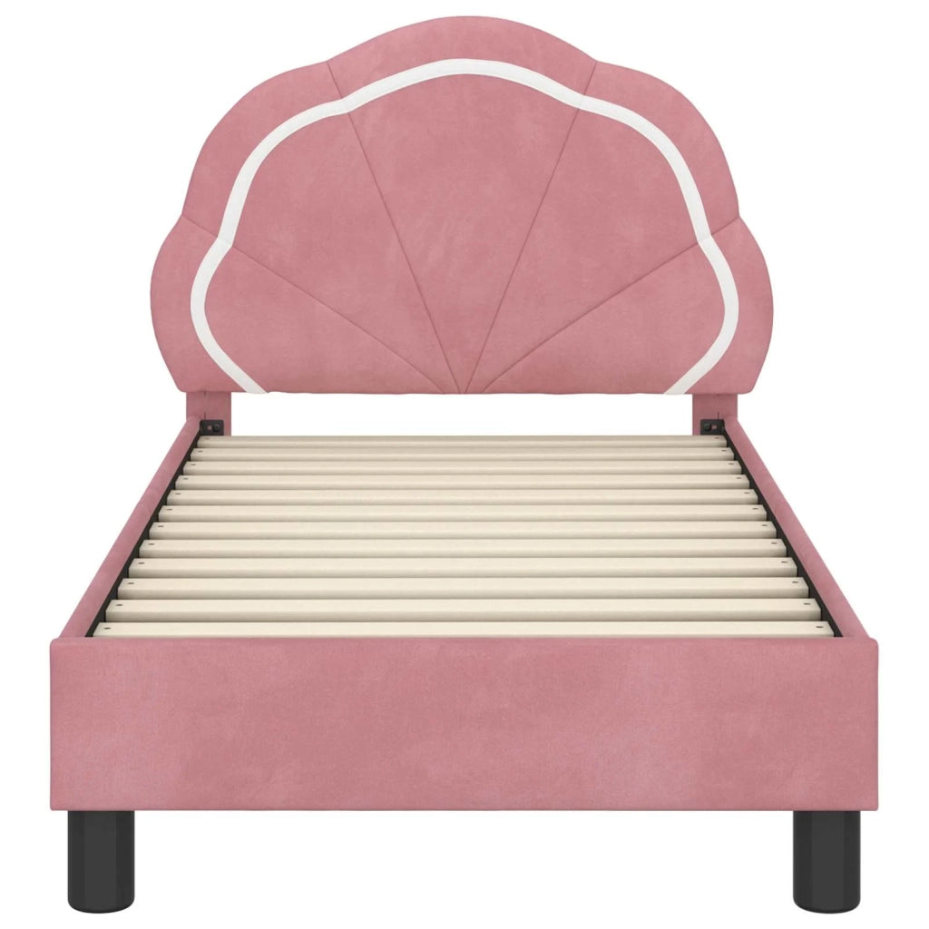 Struttura letto per bambini con testata Rosa 70 x 140 cm