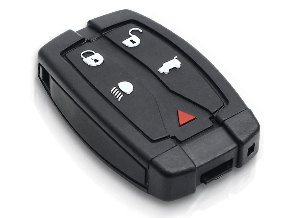 Guscio Telecomando Compatibile con Land Rover Freelander 2 - Chiave di Ricambio Smart Fob a 5 Pulsanti con Lama Vergine Non Tagliata