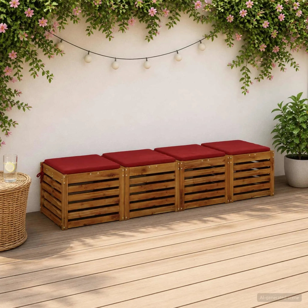Cuscini per Sedia in 4 Pezzi SOEST 4 pz 100% Poliestere 944352