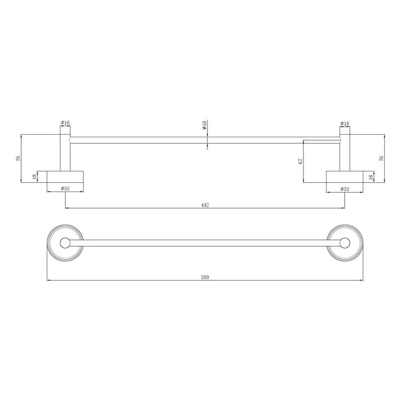 Porta salviette cromato 50 cm – Serie Future