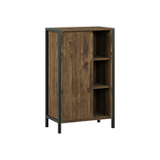 Vicco mobiletto bagno Quercia/nero 50 x 80 cm con 7 scomparti