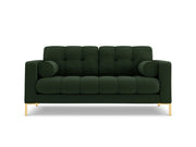 Cosmopolitan Design - Divano "Bali" 2 posti in tessuto strutturato verde scuro 