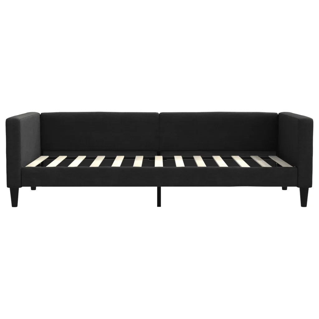 Divano Letto con Letto Estraibile-Sofa Letto-Daybed Nero 90x200 cm in Tessuto 222306