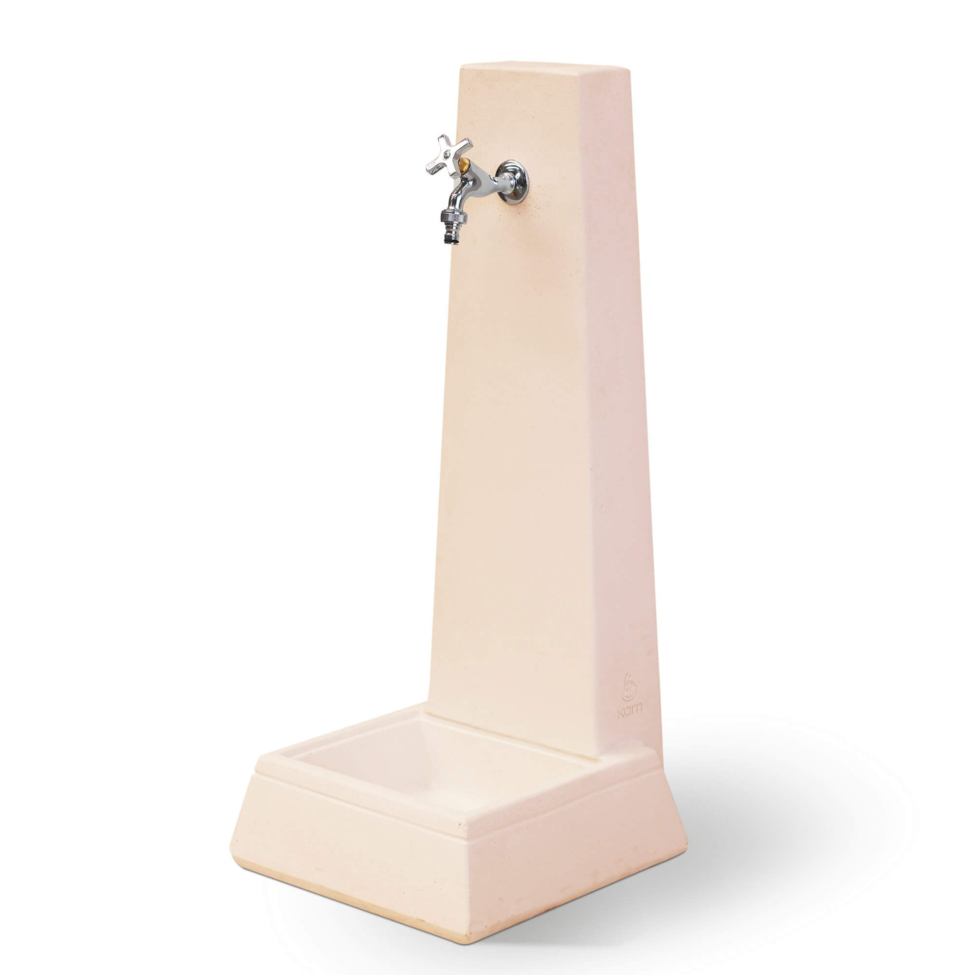 Fontana da Giardino Senza Rubinetto in Cemento Granulato di Marmo Oslo Rosa antico