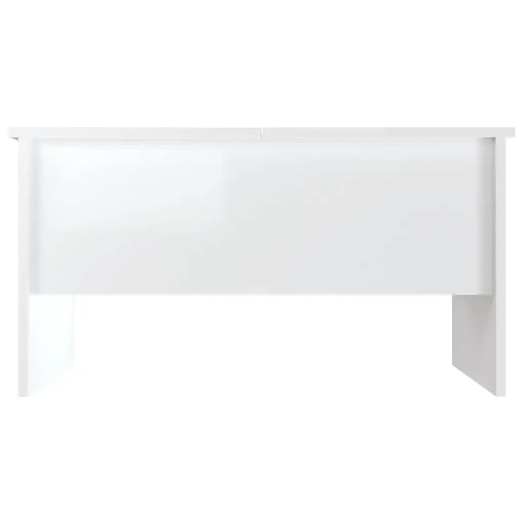 Tavolino Salotto Bianco Lucido 80x50x42,5 cm Legno Multistrato cod mxl 22700