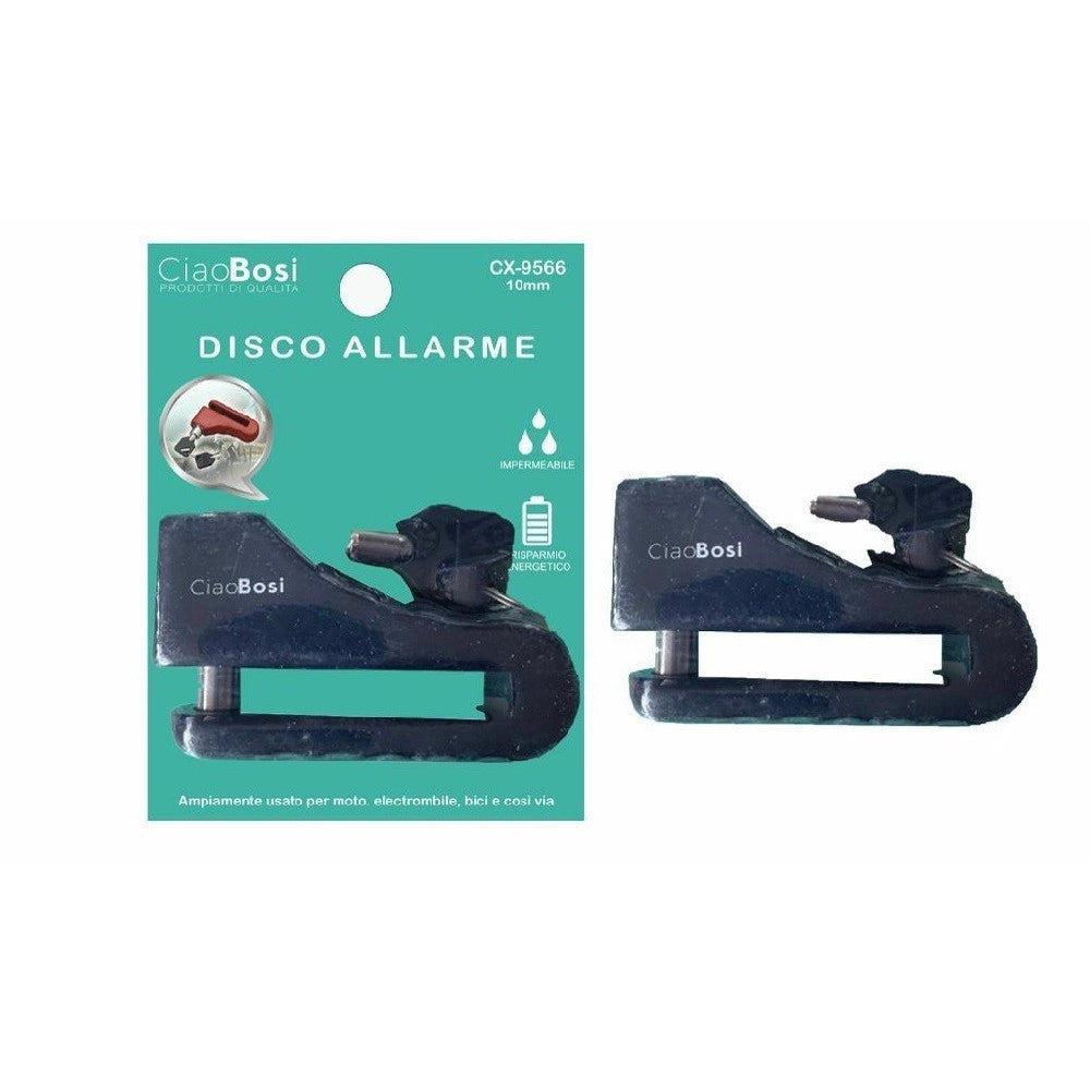 Trade Shop - Lucchetto Blocca Disco Con Allarme Sonoro Sicurezza Antifurto Moto Bici Cx-9566 -