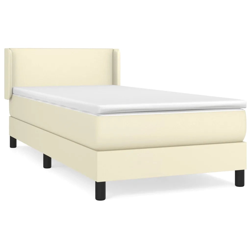 Giroletto a Molle con Materasso Crema 100x200 cm in Similpelle 3130645