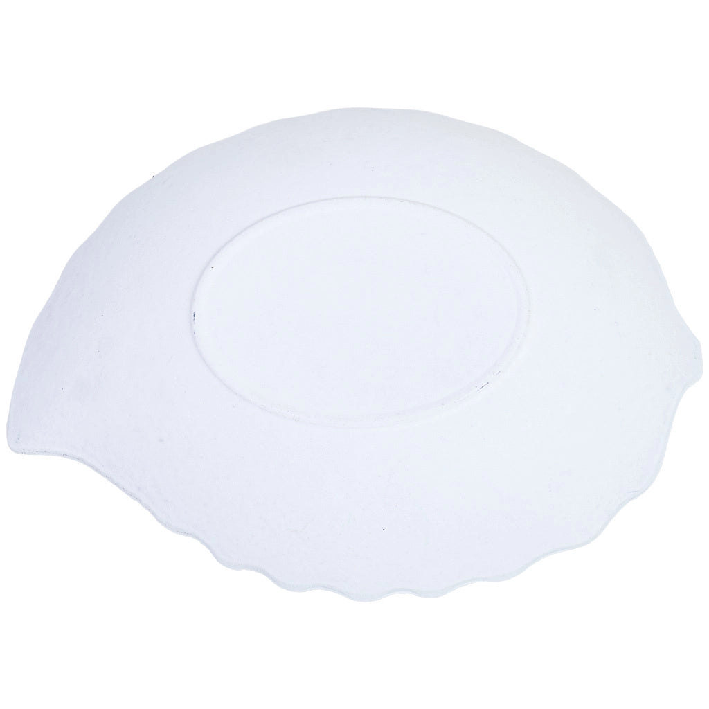 Vassoio decorativo in legno blu con foglia, 25x18x3h cm