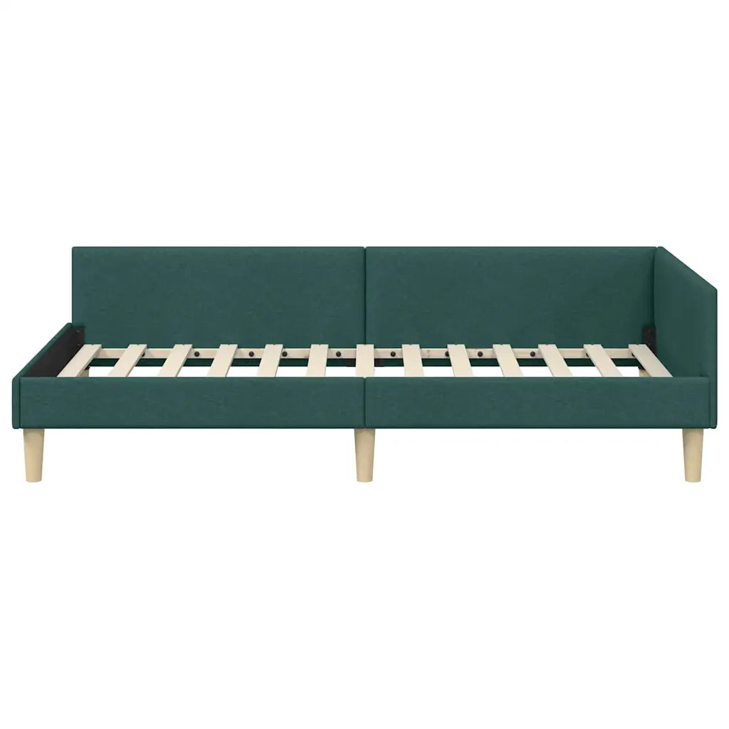 vidaXL Struttura Letto Angolare Altro Verde scuro 100 x 200 cm