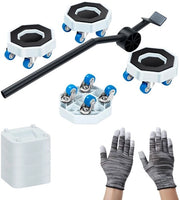 Portatile per mobili con ruote a gomma 360° - Ruote per mobili - Portatile per mobili - Pieghe antiscivolo - Stabilizzatore di carico - Progetto sicuro