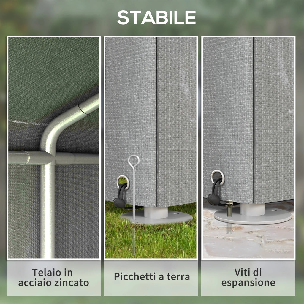 Tenda Garage per Bici e Moto ¨C Xylo ¨C Anti-UV 1.6x2m Grigio Chiaro